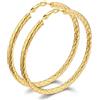 Bestyle Orecchini Donna Oro a Cerchio Attorcigliati in Acciaio Inossidabile Orecchini Donna Cerchio Intrecciato 80mm Placcato Oro Confezione Regalo