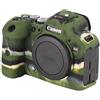 FIRST2SAVVV Custodia in silicone per Canon EOS R6 con design texture antiscivolo (verde)