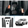 Coleya Tappetini Antiscivolo Compatibile con Dacia Duster 2022 2023 2024, Tappetini in Gomma per Console Centrale, Portabicchieri, Cuciture Porta, Dacia Duster Accessori Tappetino per Auto (Nero)