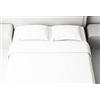 Angel's Completo Lenzuola Bianco Bianche 100% Cotone Italiano per Letto Matrimoniale