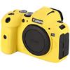 FIRST2SAVVV Custodia in silicone per Canon EOS R6 con design texture antiscivolo (giallo)