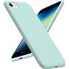 ACRONIX iPhone SE 3 2022 (SE 3a Generazione) Custodia in Silicone Liquido,Compatibile iPhone SE(2020),iPhone 8, iPhone 7 Custodia Protettiva Anticaduta Morbida Tocco Fodera in Microfibra (Menta Verde)