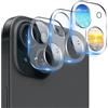 AIYEEN Proteggi Obiettivo Fotocamera (Confezione da 3) Compatibile con iPhone 15 e iPhone 15 Plus Protezione Copri Obiettivo Fotocamera, Vetro Temperato 9H, HD Trasparente Anti-Graffio