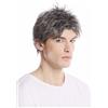 WIG ME UP - GFW1169-44 Parrucca Uomo Corta Giovanile Disinvolta Wild Arruffata Alla moda Grigio Grigio scuro con Nero