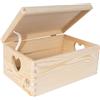 Creative Deco XL Grande Scatola in Legno | 30 x 20 x 13 cm | Coperchio Maniglie a Cuore | Conteniore per Documenti Attrezzi Portaoggetti Portagiochi Non Verniciato Da Decorare | RUVIDO E NON LEVIGATO