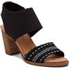 TOMS Majorca Cutout, Sandalo con tacco Donna, Black Multi, 43.5 EU