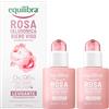 Equilibra 2x Equilibra Rosa Ialuronica Siero Viso Levigante Rigenerante Tonificante Idratante Antiossidante Elasticizzante Illuminante Rinfrescante Anti Età Naturale con Vitamina C - 2 Flaconi da 30ml ciascuno