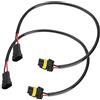 Qiilu 2 pezzi 53CM H11 filettatura interna 9006 HB4 9012 9006XS filettatura esterna frontale anti ruggine adattatore connettore cavo spina