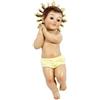 DRW Bambino Gesù con corona in metallo in resina dipinta a mano da 18 cm