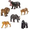 Terra by Battat - Wild Life Set - Realistic Plastic Animal Toy Figures with Tiger and Lion Toys for Kids 3+ (6 pc)