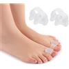 JRYXDS 4 Pezzi Dita Divisori Gel Separatore Alluce Valgo Correttore Prevengono L'Attrito E Alleviano Lo Stress (Trasparente)