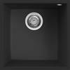 Elleci LGQ10240BSO Lavello da Incasso 1 Vasca Sottotop 44 x 44 cm finitura Keratek Black 86 Quadra 102 SOTTOTOP