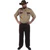 I LOVE FANCY DRESS LTD UOMO NOI SCERIFFO COSTUME DI FANTASIA - ADULTI 4-PEZZO COSTUME SCERIFFO CON CAMICIA BEIGE, DISTINTIVO DELLO SCERIFFO DI PLASTICA, CAPPELLO DA COWBOY E PANTALONI MARRONI (PICCOLO)