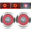 Biqing 2PCS Rotondo Fanali Posteriori Rimorchio Rosso Bianco,4 inch 12V/24V Fanale Posteriore Freno Segnale di Girata Riflettore Luce Fanali Posteriori LED per Camion Caravan Van Trattore