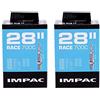 Impac 2pk Cycle Camere D'Aria 28 Race - Lungo Valvola Presta - 700x20-28c / 28x¾ - ⅞ / 28x0.90-1.10 / 27x1.00/622 20-28/630 22-25