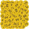 OFFCUP Portachiavi Numerati, Etichette Numerate in Plastica, Targhette Numerate in Plastica, Portachiavi con Targhette Identificative per Hotel Palestra Deposito Bagagli (1-100, Giallo)