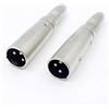 LoongGate XLR 3 pin maschio a 1/4 6,35 millimetri TRS femmina adattatore, costruzione in metallo professionale Mic Jack Plug Converter - 2 pacchi