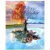 Qingdewan WOZUIBAN Puzzle 1000 Pezzi Puzzle in Legno DIY Estratto di Paesaggio di Tree di Quattro Stagioni Modern Home Decor Wall Art Intelligence Gioco