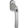 Hoppe 11780411 - Maniglia per finestra LIÈGE, cilindro, 7 x 40, effetto acciaio INOX