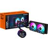 GIGABYTE Ventola per PC GIGABYTE AORUS WATERFORCE X II 240 Raffreddamento a liquido CPU AIO - 2x ventole ARGB da 120 mm, LCD colori, DAISY-CHAIN, compatibile con Intel LGA 1851 e AMD AM5 [AORUS 240]