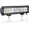 Willpower Barra LED Fuoristrada 30cm 180W 12V 24V Luci per Auto Barca 4x4 | Fendinebbia Luci di Lavoro 6000K Bianco, Impermeabile IP67, per Trattore Camion Quad Offroad