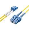 H!Fiber.com 2M OS2 LC to SC Fiber Patch Cable, Single Mode Jumper Duplex, 9/125um, LSZH, 6.6ft, 1310/1550nm Wavelength for 1G/10G SMF SFP Module and More Optical Equipment, Yellow