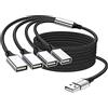 MOGOOD Splitter USB adattatore 4 in 1 convertitore multi presa 4 porte femmina cavo prolunga alimentazione PC auto laptop disco U TV