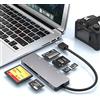 Opluz Lecteur de carte USB 3.0 6-en-1 SD/TF/CF/MS/XD/Micro SD - 5 Go/s - lecteur multi carte compatible avec Windows/Linux/Mac OS/Vista