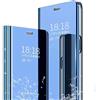 Wuzixi Cover per LG K22. Flip Custodia Specchio con Funzione Kickstand, Ultra-Sottile Specchio Tecnologia di Elettroplaccatura, Custodia per LG K22.Blu