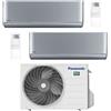 PANASONIC CONDIZIONATORE PANASONIC ETHEREA Z SILVER DUAL SPLIT 9000+9000 BTU INVERTER CU-2Z50TBE A+++ WIFI