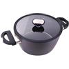 Berndes Balance Induction Enduro Kochtopf 24 cm Casseruola con Coperchio, 4.5 Litri, Alluminio Forgiato, Nero