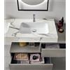BlueLife Mensola sospesa HPL laminato 100 cm con lavabo integrato FLUVIO Bianco venato