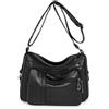 Ray-Velocity Borsa a Tracolla Donna, Borse Spalla con Tasche Multiple, Borsa Mano Impermeabile per Shopping Viaggio Uso Quotidiano (B, Nero)