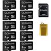 Cloudisk 10 Pack Micro SD Card 8GB U1 C10 in Bulk MicroSDHC UHS-I con adattatore MicroSD e lettore di schede USB Scheda di memoria (Micro SD Card 8 GB)