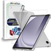 ebestStar - Cover per Samsung Galaxy Tab A9 8.7 (2023) SM-X110, Custodia Silicone Trasparente Protezione TPU Antiurto, Bordi Rinforzati, Trasparente + Vetro Temperato