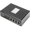 Digitus Switch di rete Digitus PoE Gigabit Ethernet a 4 porte, industriale, non gestito, 2 Uplink SFP [DS-51000-1]