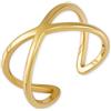 GD GOOD.designs Anello regolabile da donna a forma di X in acciaio inossidabile in argento, oro o oro rosa I Anello aperto da donna con placcatura in oro 18 carati (Oro)