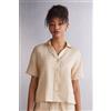 Intimissimi Camicia Manica Corta In Tela Di Lino The Pure Linen Naturale