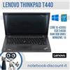 Lenovo ThinkPad T440 Core i5-4300u Ram 8gb SSD 240gb Notebook 14" TOUCH GRADO B