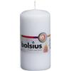 Bolsius Candele a pilastro lisce, colore bianco, set da 10 pezzi, candele decorative per la casa, lunghezza 33 ore, non profumate, cera naturale per piante, 12 x 6 cm