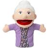 LOMTRATS Marionette a mano per bambini,Include nonno,nonna,papà,mamma,figlia,figlio con bocche aperte mobili,perfette per raccontare storie,insegnare,regali di compleanno,1Pcs