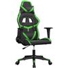 vidaXL AX Sedia Gaming Reclinabile Regolabile Similpelle Nero Verde Rotelle New 3143668