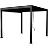 Vacchetti Gazebo Pergola Topeka alluminio manuale Antracite 3x3x2,5x m di Vacchetti