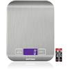 GRIFEMA GA2002 Bilancia da Cucina Smart Digitale con Funzione Tare,5kg/11 lbs Professionale Alta Precision Bilancia Elettronica per la Casa e la Cucina (Batteries Incluse) [Exclusiva Amazon]