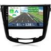 Generic YUNTX Android 10 [6GB+128GB] Autoradio per Nissan X-Trail Qashqai j11 Rouge 2014-2017-[Incorporato Carplay/Android Auto/DSP]-10.1 inch-Free Camera MIC-2 Din/GPS 5.0/WiFi/DAB/Comandi al volante, Nero