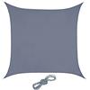 Relaxdays Vela Parasole per Esterni Quadrata, in Tessuto PES, Anti UV, Terrazza, Giardino, Misura 2x2 cm, Grigio Scuro, 1 pz