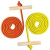 aurorayer 2 set di corda da slitta con maniglia, corda da traino da 150 cm, per slitta, accessori invernali, corda da traino e slittino (arancione+giallo)