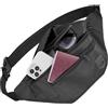 RUVO® Marsupio da Cintura Uomo e Donna | Elegante Marsupio con Massima Capacità di Stoccaggio | 4 Scomparti con Chiusura a Zip | Adatto per Tutte le Attività, Nero , taglia unica