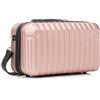 R.Leone Bagaglio a Mano 40x20x25 Ryanair Beauty Case in ABS (2208 40X20X25cm, Rose Gold)