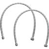 AERZETIX - Set di 2 tubi di alimentazione 800mm 1/2'' femmina - 3/8'' maschio - tubo flessibile di collegamento - raccordi flessibili/sanitari per rubinetti/bagno/cucina - C51093